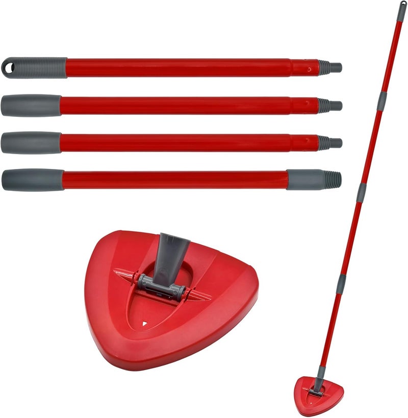 Hezane Mop Handle for Ocedar,Spin Mop Replacement Head Base Compatible with O Cedar,4-Section Spin Mop Handles and Base for EasyWring Spin Mop - Image 1